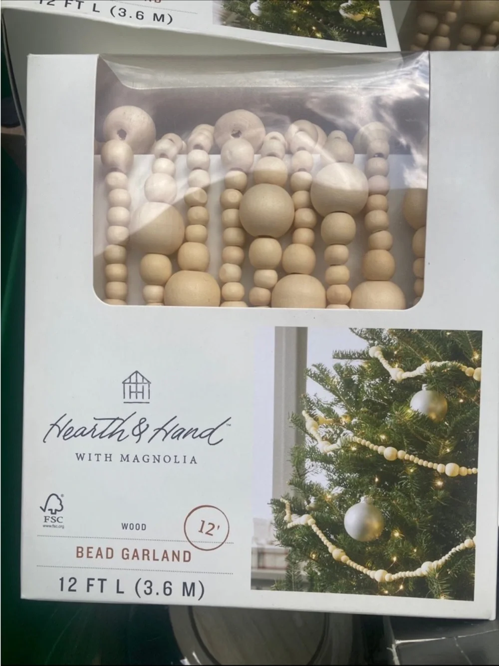 12' Natural Wood Beaded Garland - Hearth & Hand™ with Magnolia